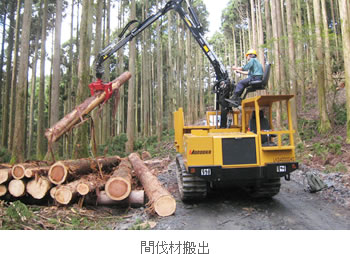 間伐材搬出